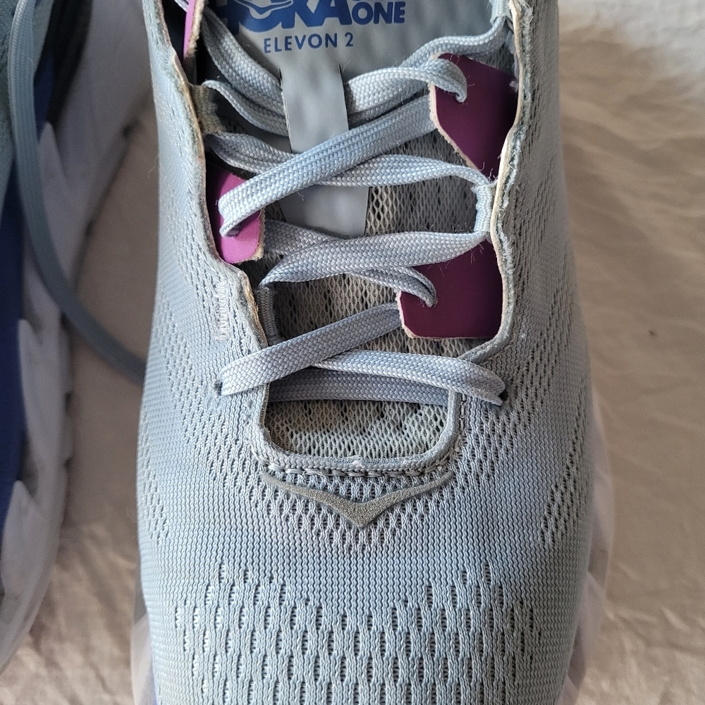 HOKA one one  Elevon 2Women's Gray and Purple Sneakers Size 9 - Picture 3 of 13
